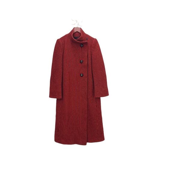 VTG Pauline Trigere Wool Old Money Vintage Longline Double Breasted Peacoat - Picture 1 of 14